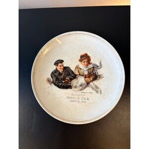 Signs of a Thaw Antique Advertising Plate Charles Fels Swanton Ohio Dresden